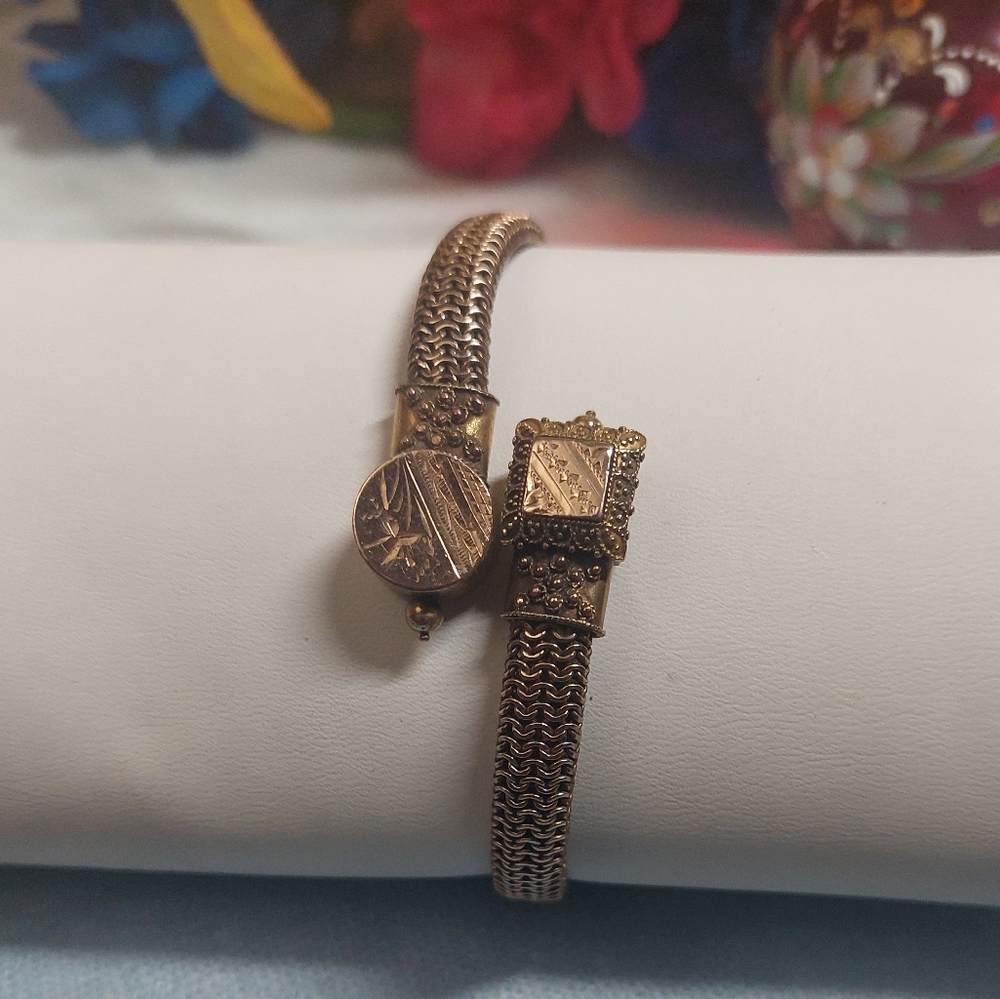 Antique Victorian Etruscan Wrap Bracelet